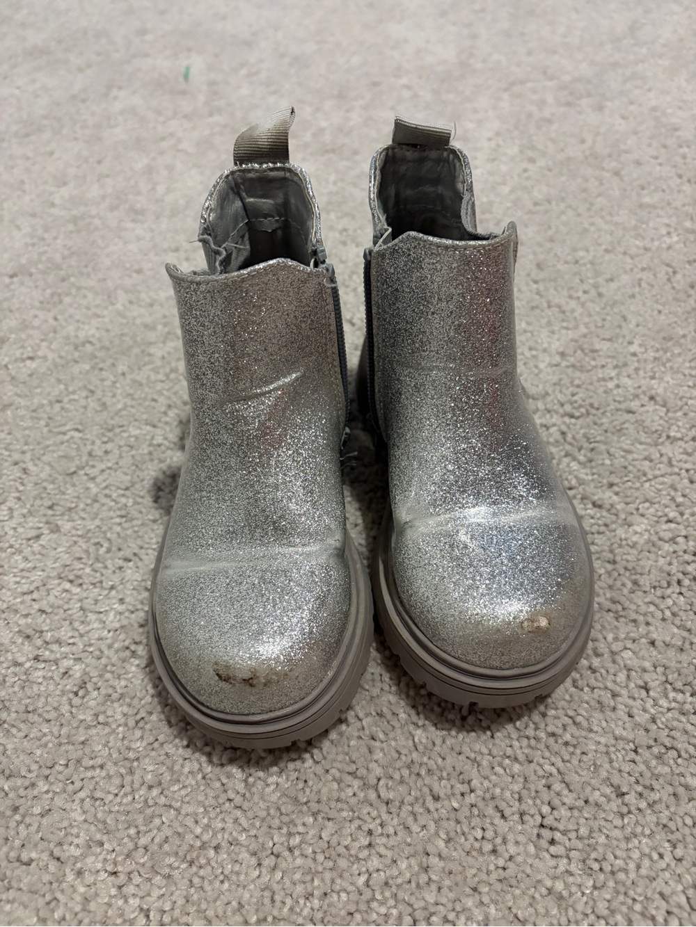 Kids Sparkle Chelsea Boots - Silver
